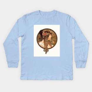 Byzantine Poster of Women Kids Long Sleeve T-Shirt